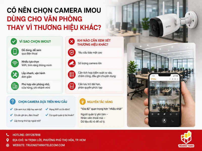 Có nên chọn Camera Imou dùng cho văn phòng thay vì thương hiệu khác?