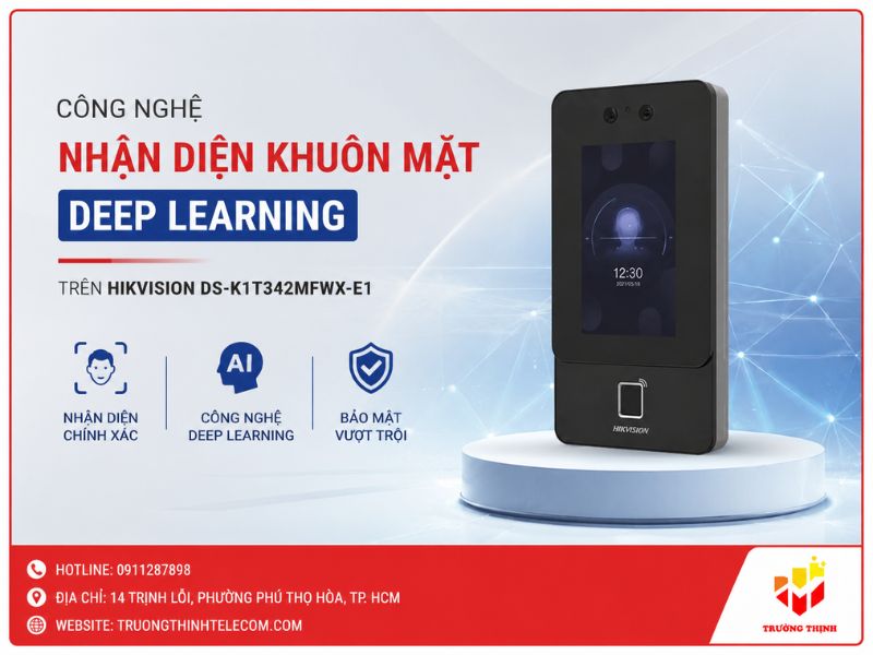 Công nghệ nhận diện khuôn mặt Deep Learning trên Hikvision DS-K1T342MFWX-E1