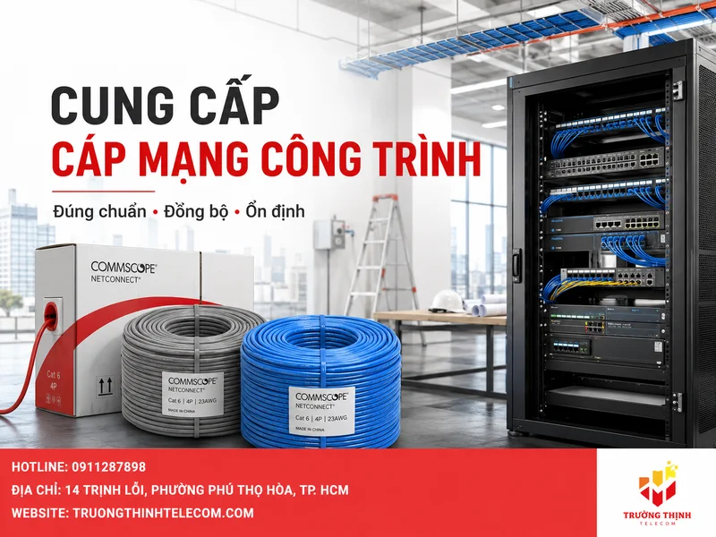 Cung cấp cáp mạng công trình chính hãng, ổn định và tối ưu chi phí
