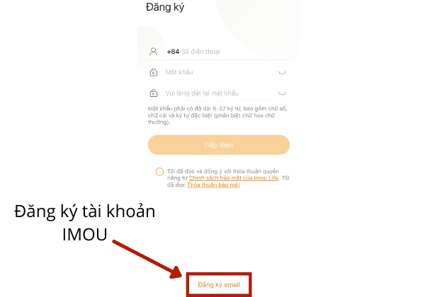 Đăng ký bằng Email