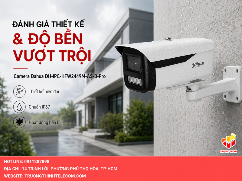 Đánh giá thiết kế và độ bền vượt trội của Camera Dahua DH-IPC-HFW2449M-AS-B-Pro