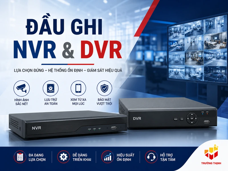 Đầu ghi NVR và DVR: Khác nhau thế nào, nên chọn loại nào cho hệ thống camera?