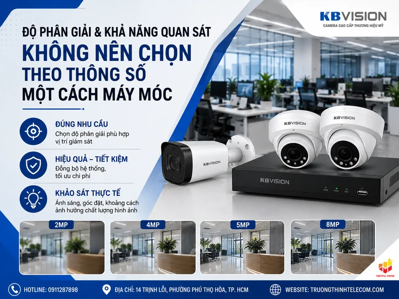 Độ phân giải và khả năng quan sát: Không nên chọn theo thông số một cách máy móc