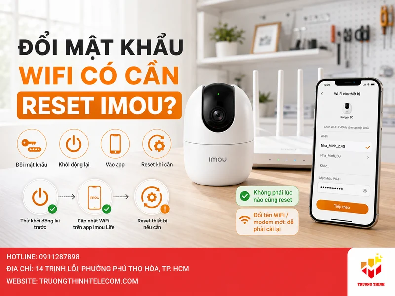 Đổi mật khẩu wifi có cần reset camera Imou không?