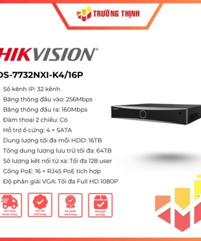 Đầu ghi hình IP NVR 32 kênh Hikvision DS-7732NXI-K4/16P
