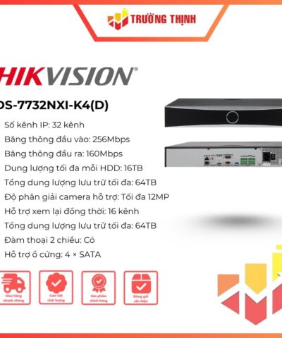 Đầu ghi hình IP NVR 32 kênh Hikvision DS-7732NXI-K4(D)