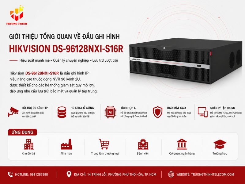 Giới thiệu tổng quan về đầu ghi hình Hikvision DS-96128NXI-S16R