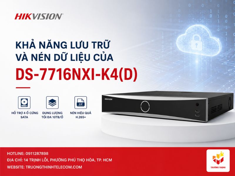 Khả năng lưu trữ và nén dữ liệu của DS-7716NXI-K4(D)
