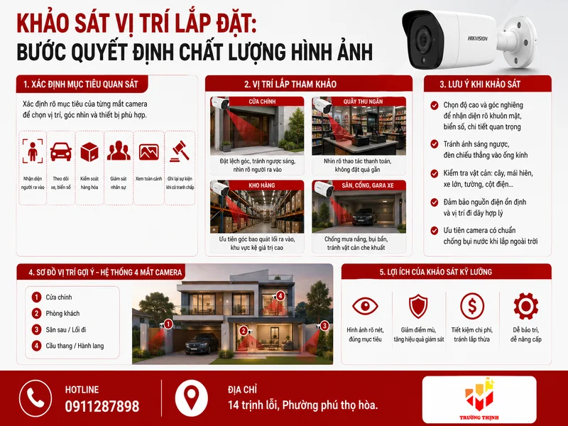 Khảo sát vị trí lắp đặt: bước quyết định chất lượng hình ảnh