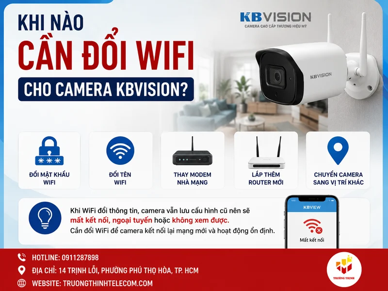 Khi nào cần đổi wifi cho camera KBVision?