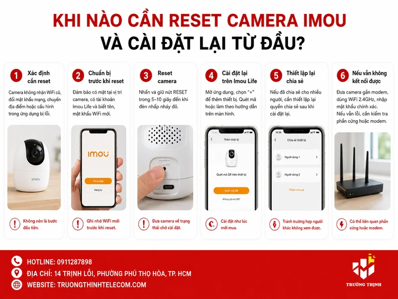 Khi nào cần reset camera Imou và cài đặt lại từ đầu?