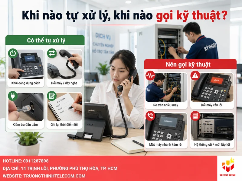 Khi nào có thể tự xử lý và khi nào nên gọi kỹ thuật?