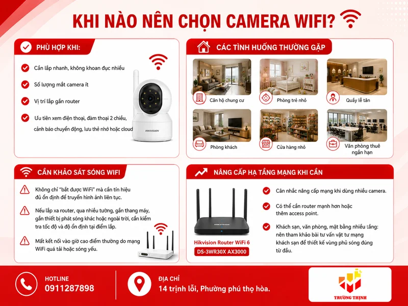 Khi nào nên chọn camera WiFi?