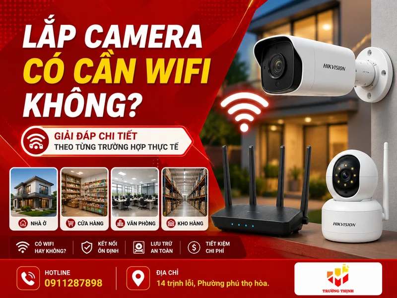 Lắp camera có cần wifi không? Cách chọn hệ thống ổn định, tiết kiệm và dễ nâng cấp