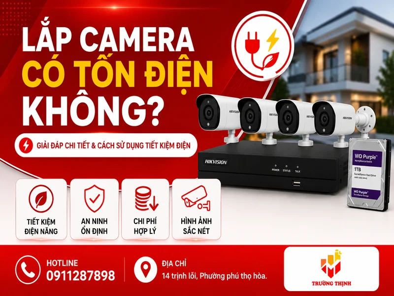 Lắp camera có tốn điện không