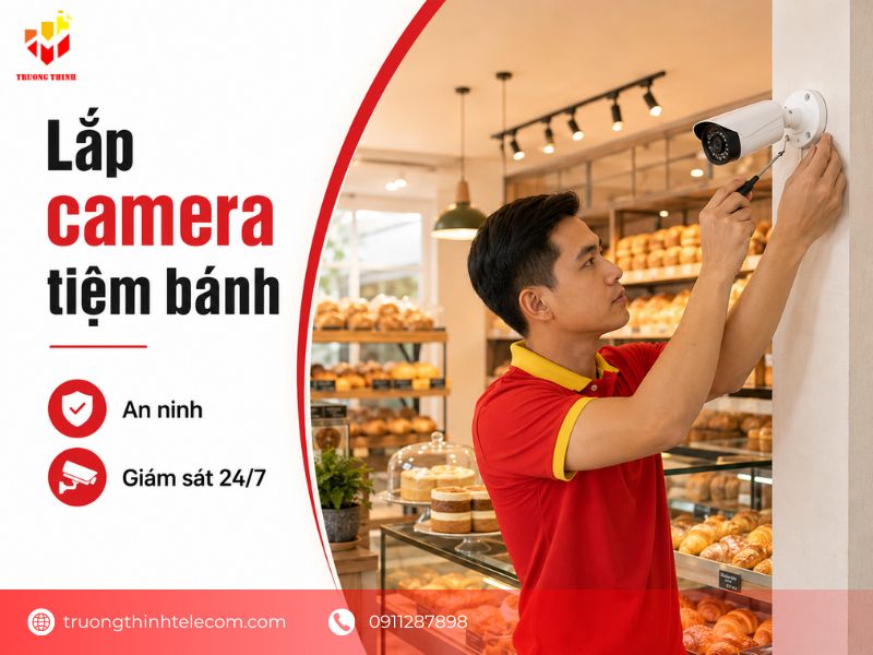 Dịch vụ lắp camera tiệm bánh quan sát nhỏ gọn tại TP.HCM