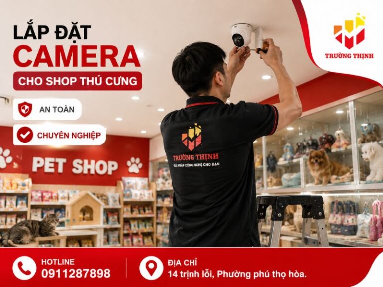 Dịch vụ lắp đặt camera cửa hàng thú cưng trọn gói giá TỐT