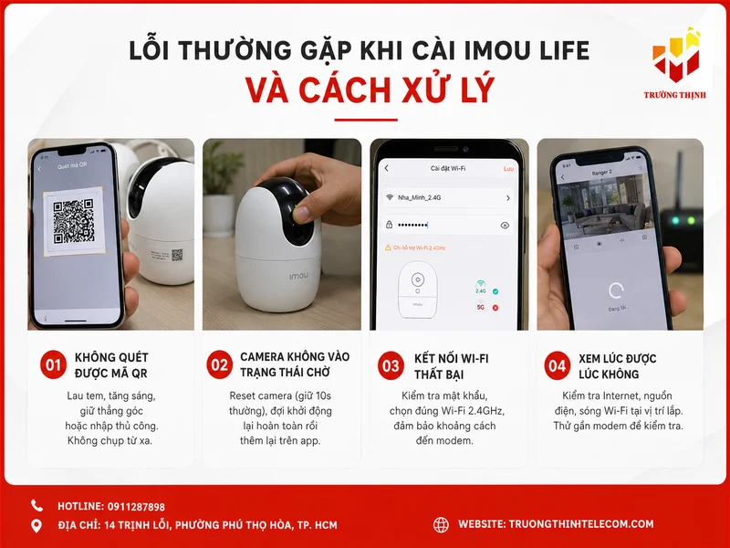 Lỗi thường gặp khi cài Imou Life và cách xử lý