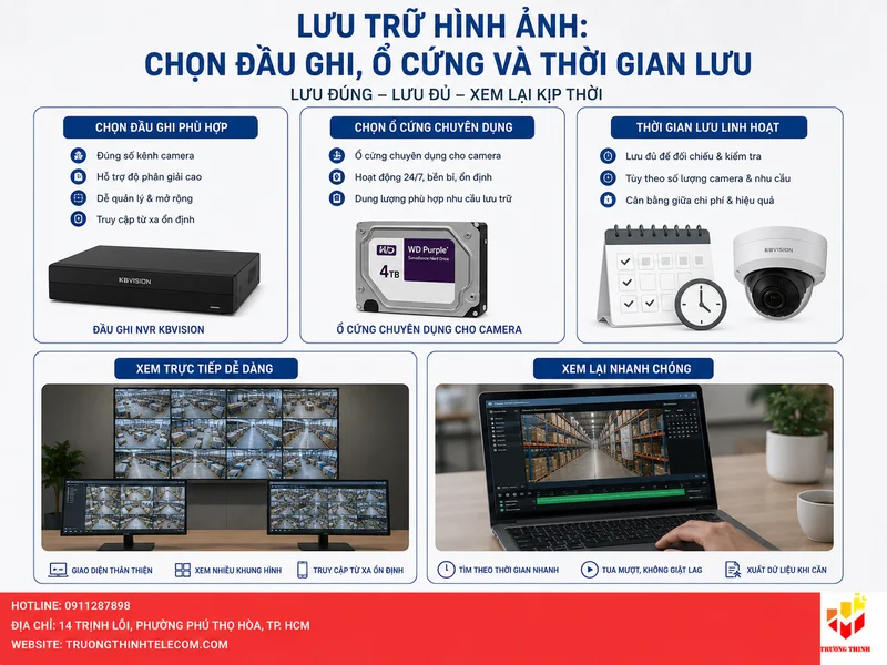 Lưu trữ hình ảnh: chọn đầu ghi, ổ cứng và thời gian lưu như thế nào?