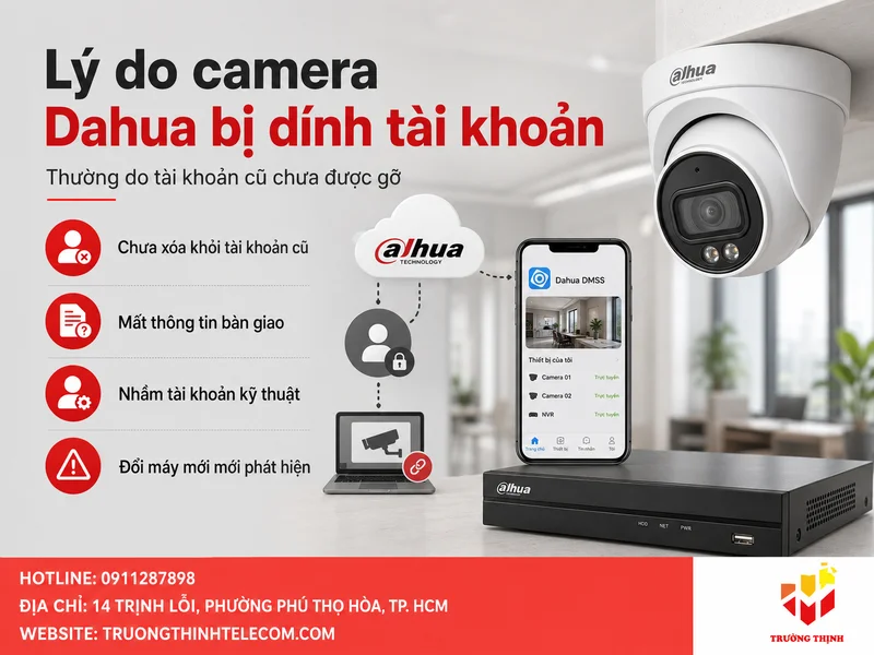 Lý do khiến camera Dahua bị dính tài khoản