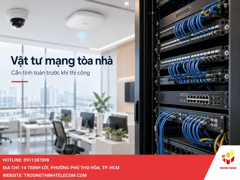 Lý do vật tư mạng tòa nhà cần được tính toán trước khi thi công