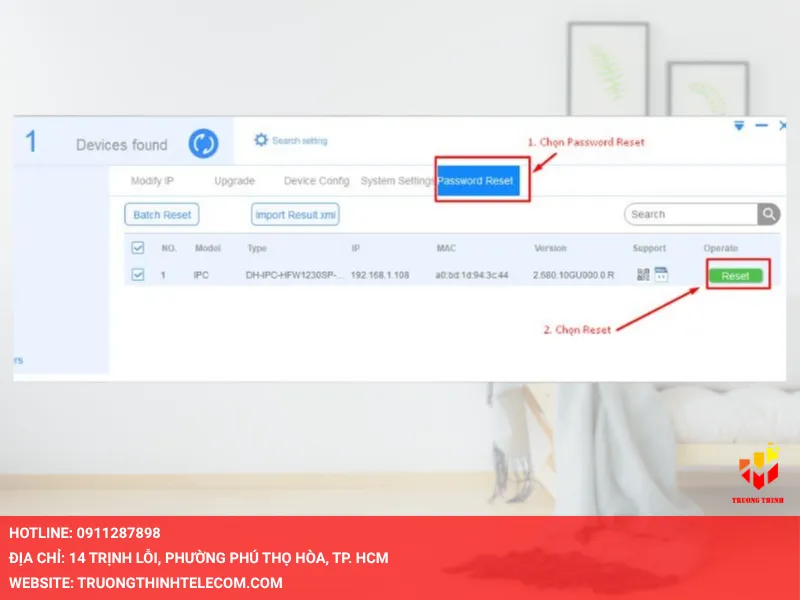 Mở ứng dụng Config Tool trên máy tính