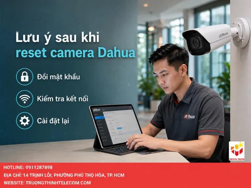 Một số lưu ý sau khi thực hiện reset camera Dahua
