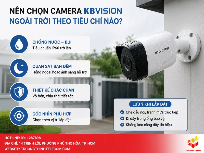 Nên chọn camera KBVision ngoài trời theo tiêu chí nào?