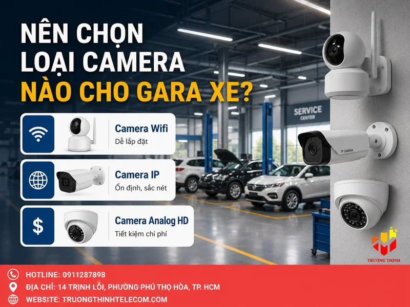 Nên chọn loại camera nào cho gara xe?