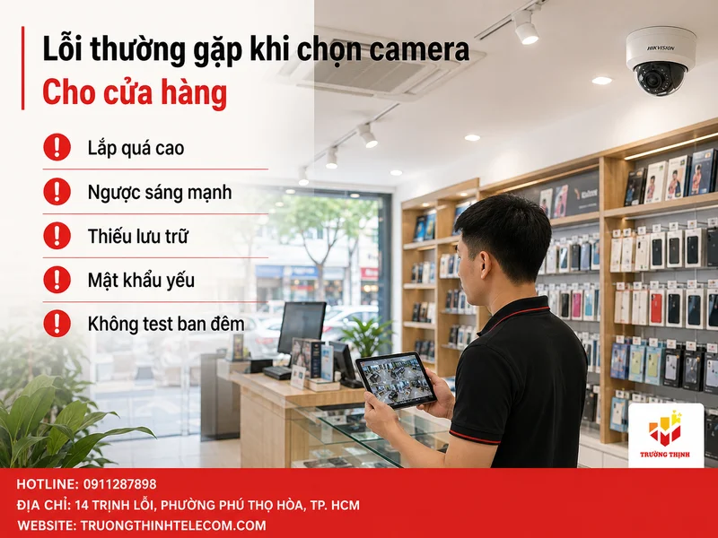 Những lỗi thường gặp khi chọn camera cho cửa hàng