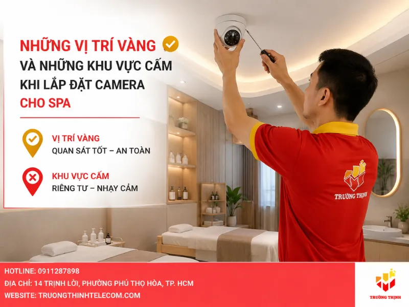 Những vị trí vàng và những khu vực cấm khi lắp đặt camera cho spa