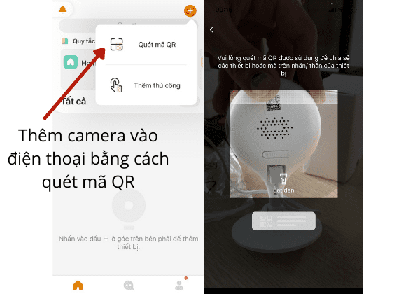 Quét Qr để thêm camera