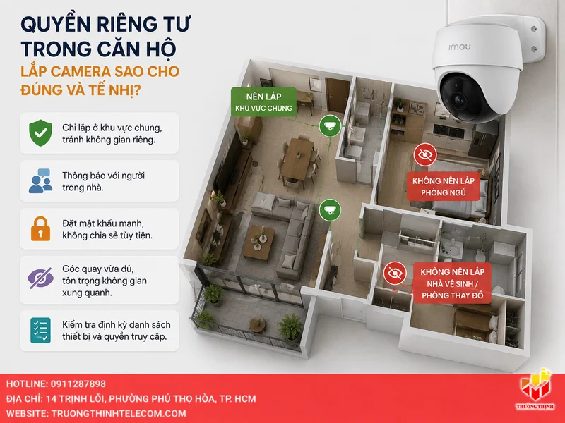Quyền riêng tư trong căn hộ: lắp camera sao cho đúng và tế nhị?