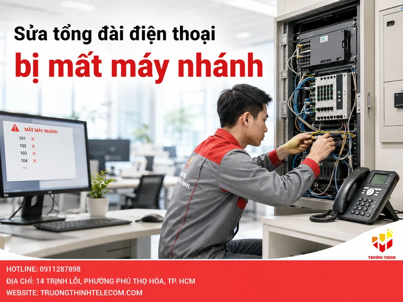 Dịch vụ sửa tổng đài điện thoại bị mất máy nhánh đảm bảo thành công