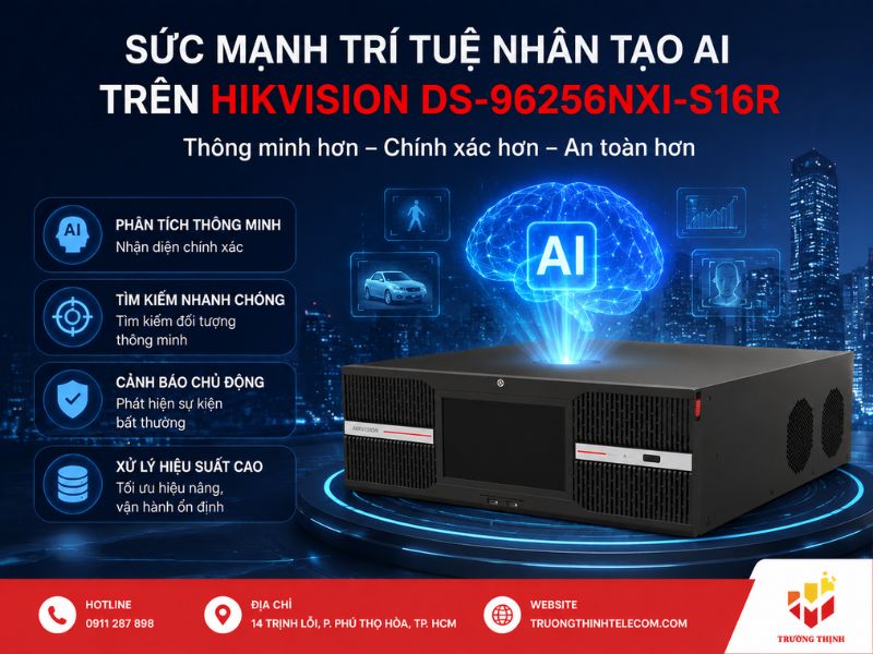Sức mạnh trí tuệ nhân tạo AI trên Hikvision DS-96256NXI-S16R