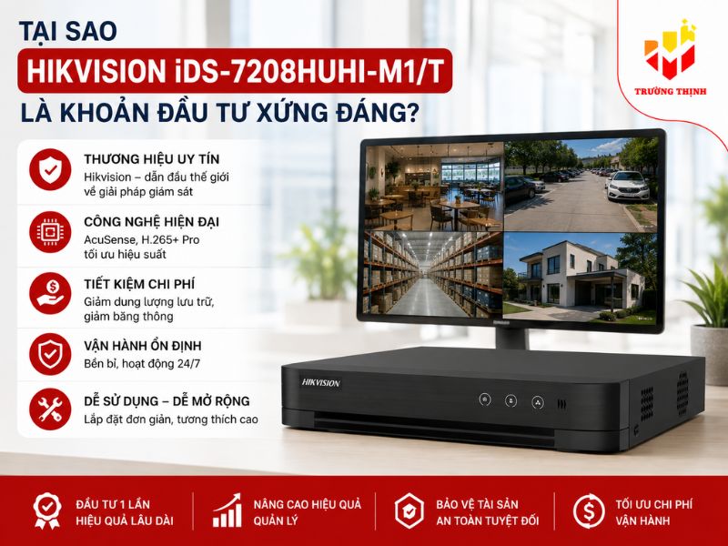 Tại sao Hikvision iDS-7208HUHI-M1/T là khoản đầu tư xứng đáng?