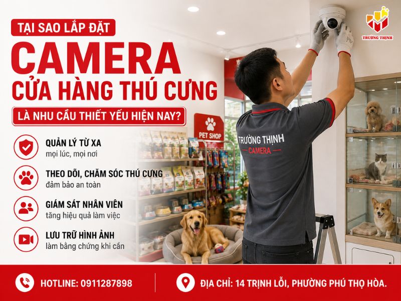 Tại sao lắp đặt camera cửa hàng thú cưng là nhu cầu thiết yếu hiện nay?