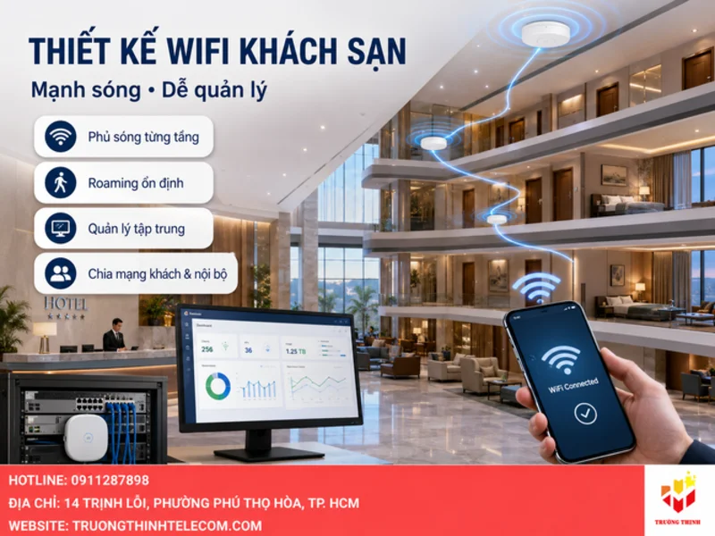 Thiết kế mạng WiFi khách sạn: Không chỉ mạnh mà phải dễ quản lý