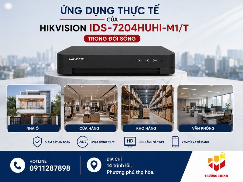 Ứng dụng thực tế của Hikvision IDS-7204HUHI-M1/T trong đời sống