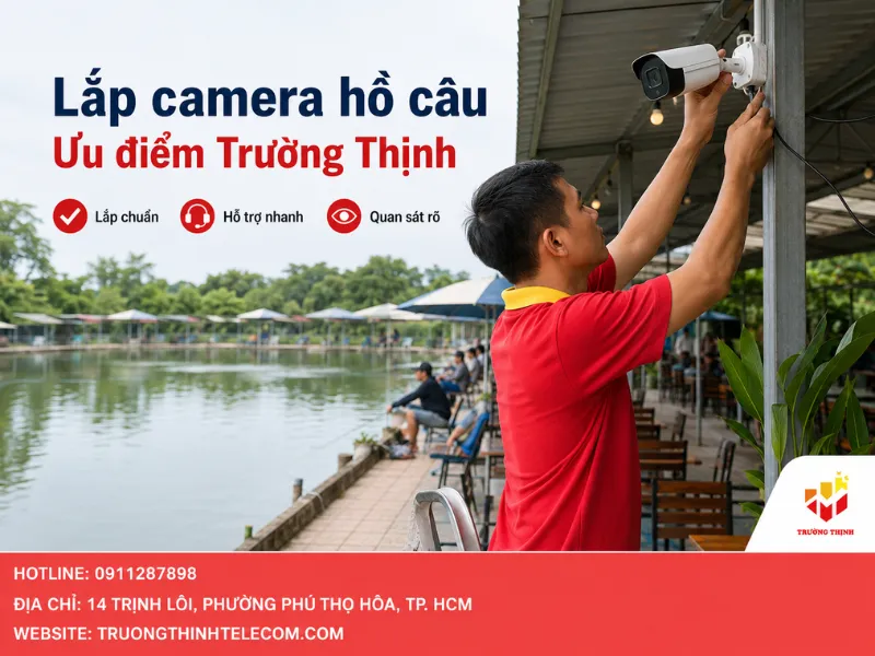 Ưu điểm khi chọn lắp đặt camera hồ câu của Trường Thịnh Telecom
