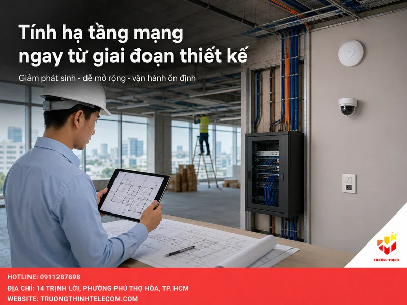 Vì sao công trình mới nên tính hạ tầng mạng ngay từ giai đoạn thiết kế?