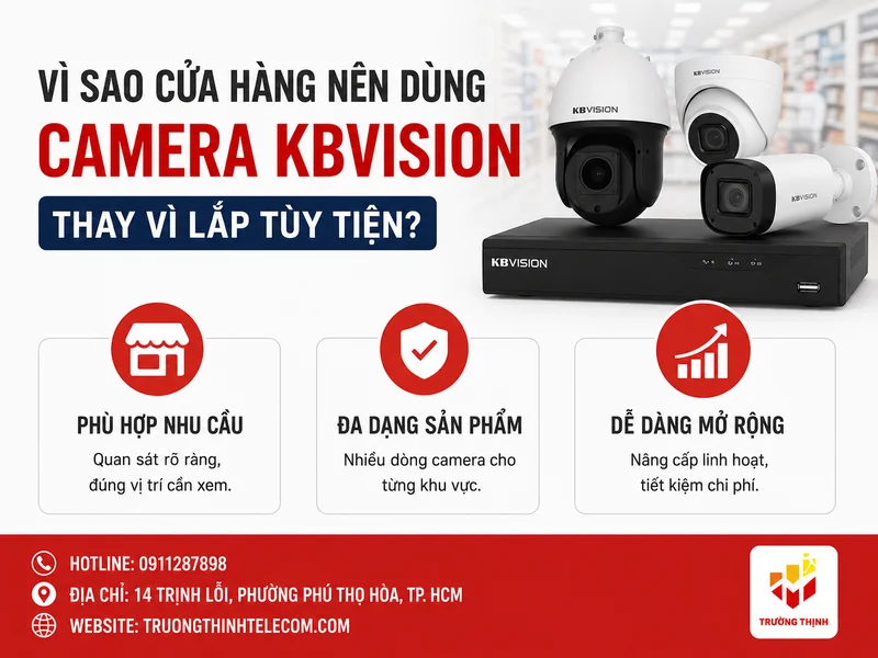 Vì sao cửa hàng nên dùng Camera KBVision thay vì lắp tùy tiện?
