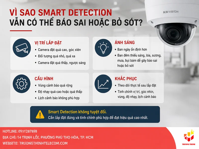 Vì sao Smart Detection vẫn có thể báo sai hoặc bỏ sót?