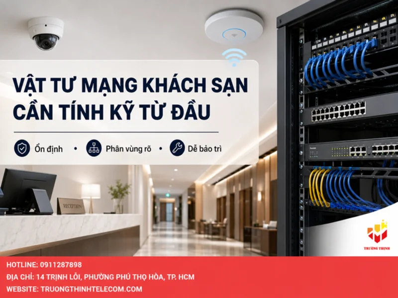 Vì sao vật tư mạng khách sạn cần tính kỹ ngay từ đầu?