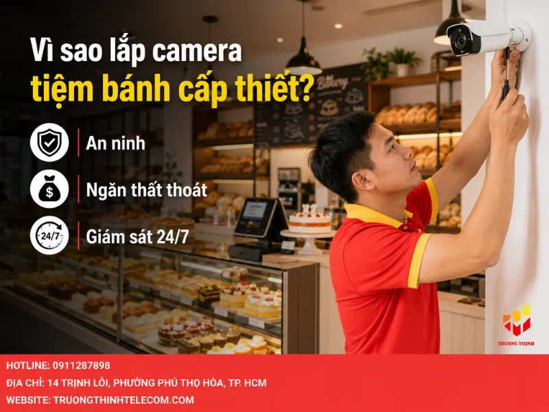 Vì sao việc lắp camera tiệm bánh lại trở nên cấp thiết?