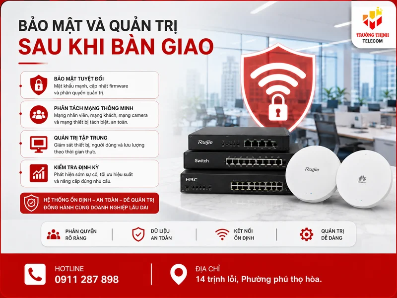 Bảo mật và quản trị sau khi bàn giao