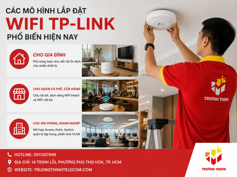 Các mô hình lắp đặt wifi TP-Link phổ biến hiện nay