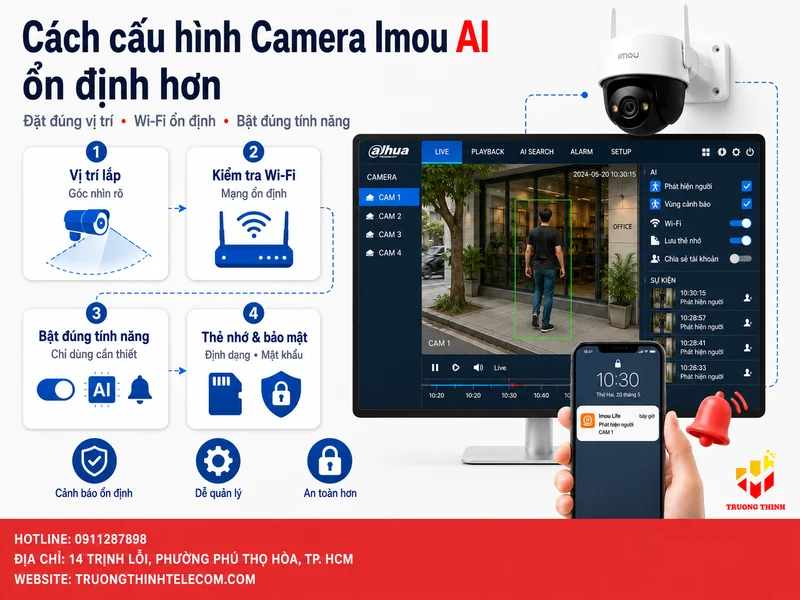 Cách cấu hình Camera Imou AI để hoạt động ổn định hơn