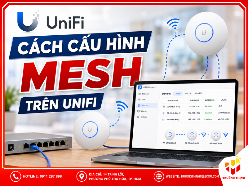 Cách cấu hình Mesh trên UniFi