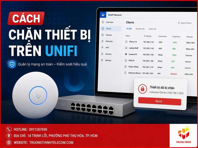 Cách chặn thiết bị trên UniFi